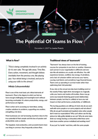 The Potential Of Teams In Flow