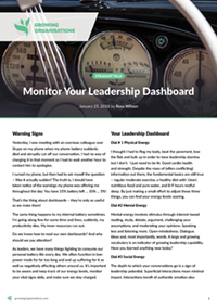 Monitor Your Leadership Dashboard